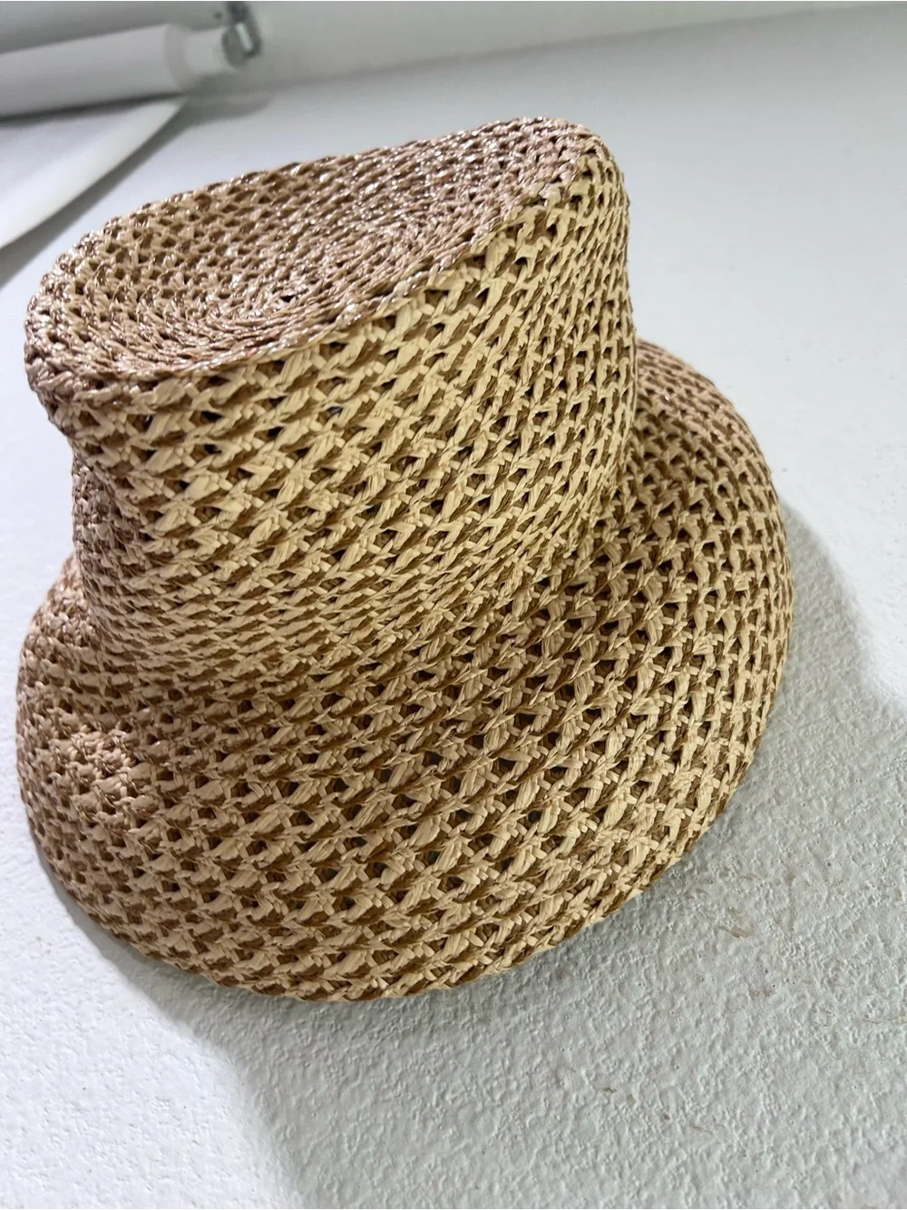 Eric Javits Women's Valeria Bucket Hat Wide Brim Straw Bucket Hat - Natural - Picture 6 of 16